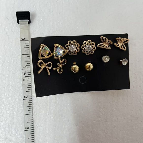 18 Sets Style Earrings Boho Gold Silver Blue Purple Dangling Round Dot - Picture 9 of 10